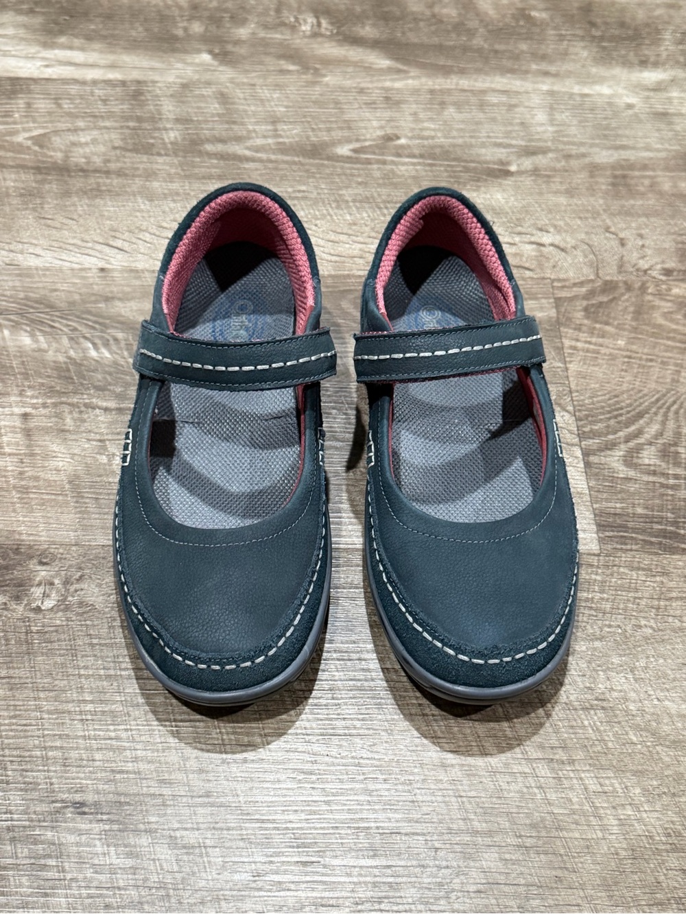 Orthofeet Athens Leather Mary Jane Size 7.5 Dark Blue 863